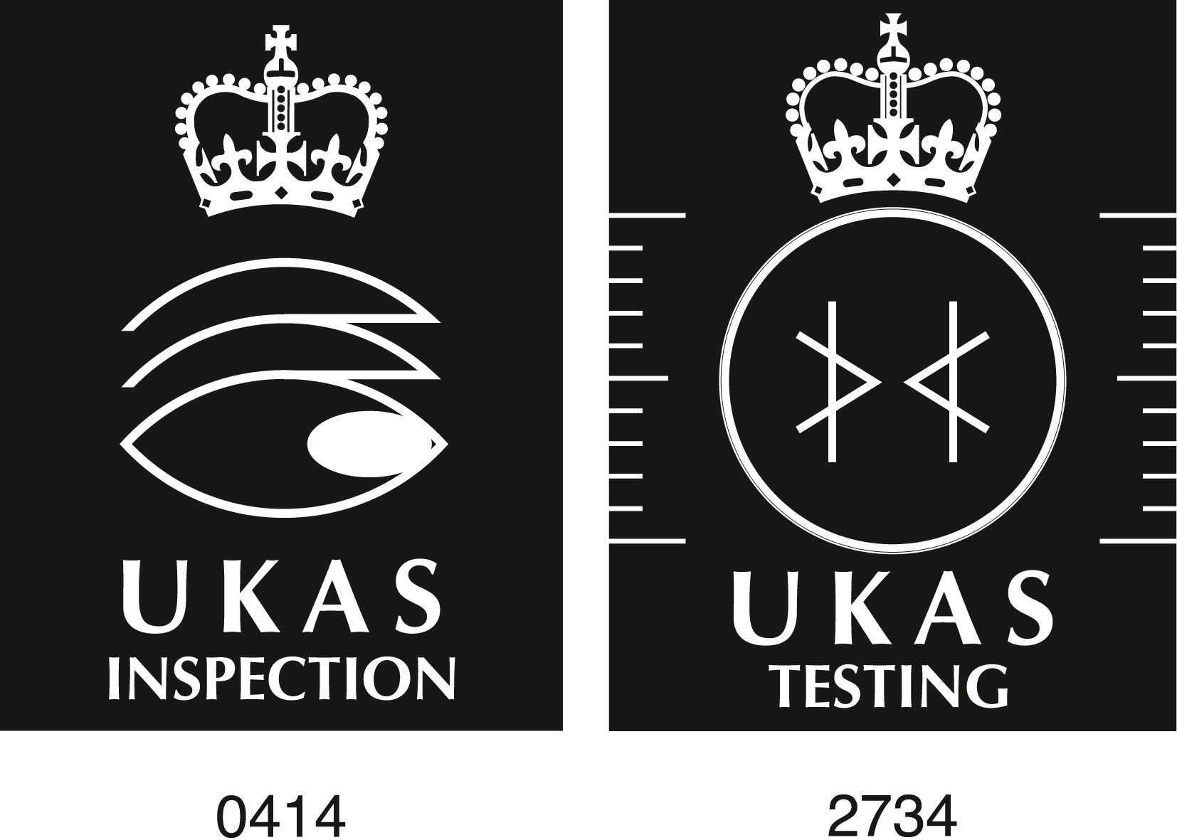 UKAS inspection and testing logos